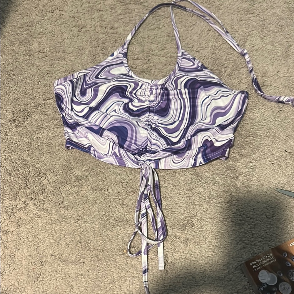 Amazon Purple Swirl Crop Top